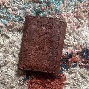 Justin Boots Rustic Brown Leather Wallet